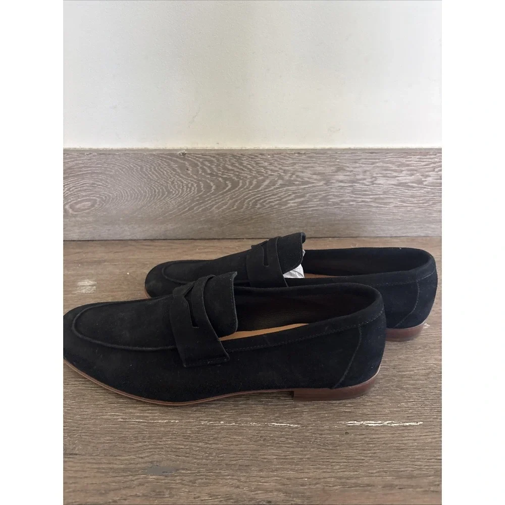 The Sacca Donna Black Men's Dress Shoes Size 45 Suede